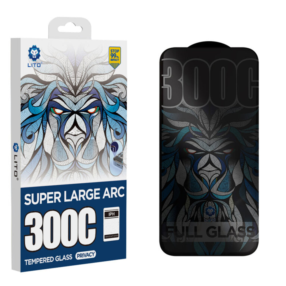 Προστατευτική Μεμβράνη Οθόνης Privacy Lito D+ Max 300C για Apple iPhone 17 Pro Max, Ενισχυμένο Γυαλί, Full Glue