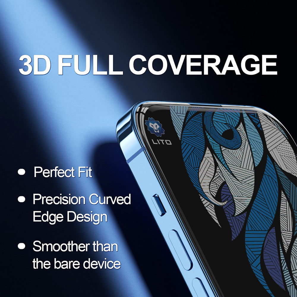 Προστατευτική Μεμβράνη Οθόνης Privacy Lito D+ Max 4K για Apple iPhone 17 Air, Ενισχυμένο Γυαλί, Full Glue