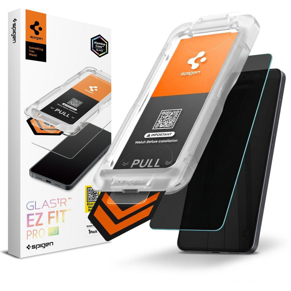 Προστατευτική Μεμβράνη Οθόνης Privacy Spigen GlastR EZ FIT Pro HD για Samsung Galaxy S26 Plus S947, Ενισχυμένο Γυαλί, Full Glue AGL11087