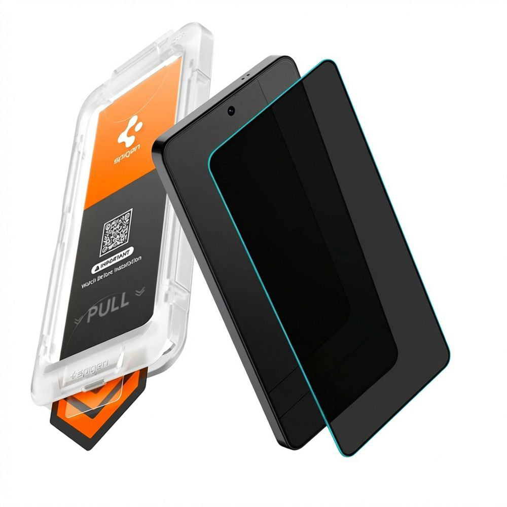 Spigen GlastR EZ FIT Pro HD Privacy Screen Protector for Samsung Galaxy S26 S942, Tempered Glass, Full Glue AGL11098