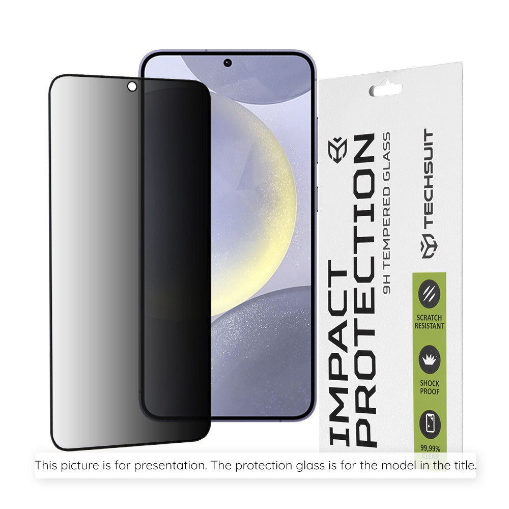 Προστατευτική Μεμβράνη Οθόνης Privacy Techsuit για Oppo A6 4G, Ενισχυμένο Γυαλί, Full Glue, 111D