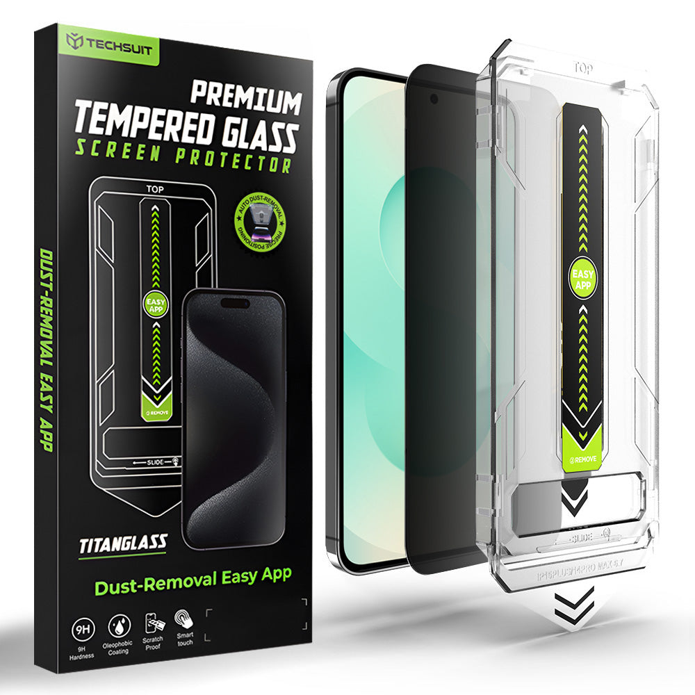 Προστατευτική Μεμβράνη Οθόνης Privacy Techsuit TitanGlass CrystalHD για Samsung Galaxy S26 Plus, Ενισχυμένο Γυαλί, Full Glue