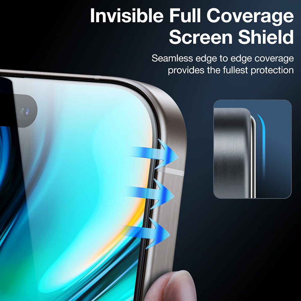 Προστατευτική Μεμβράνη Οθόνης Privacy Torras GlassGo Install Master για Apple iPhone 16 Plus, Ενισχυμένο Γυαλί, Full Glue