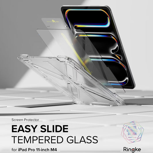 Προστατευτική μεμβράνη οθόνης Ringke Easy Slide για Apple iPad Pro 11 (2024), Ασφαλισμένο γυαλί, Πλήρης κόλλα