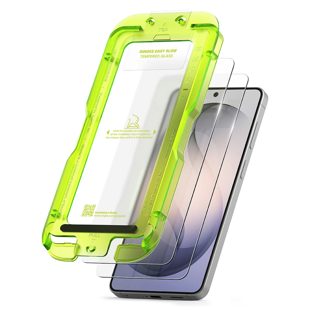 Προστατευτική Μεμβράνη Οθόνης Ringke Easy Slide για Samsung Galaxy S26 S942, Ενισχυμένο Γυαλί, Πλήρης Κόλληση, Σετ 2 τεμαχίων