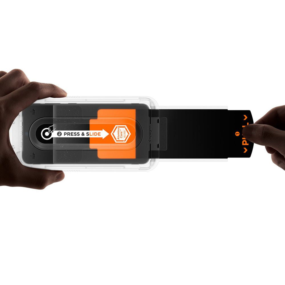 Προστατευτική Μεμβράνη Οθόνης Spigen GlastR EZ FIT Pro HD για Samsung Galaxy S25 FE, Ενισχυμένο Γυαλί, Full Glue AGL10203