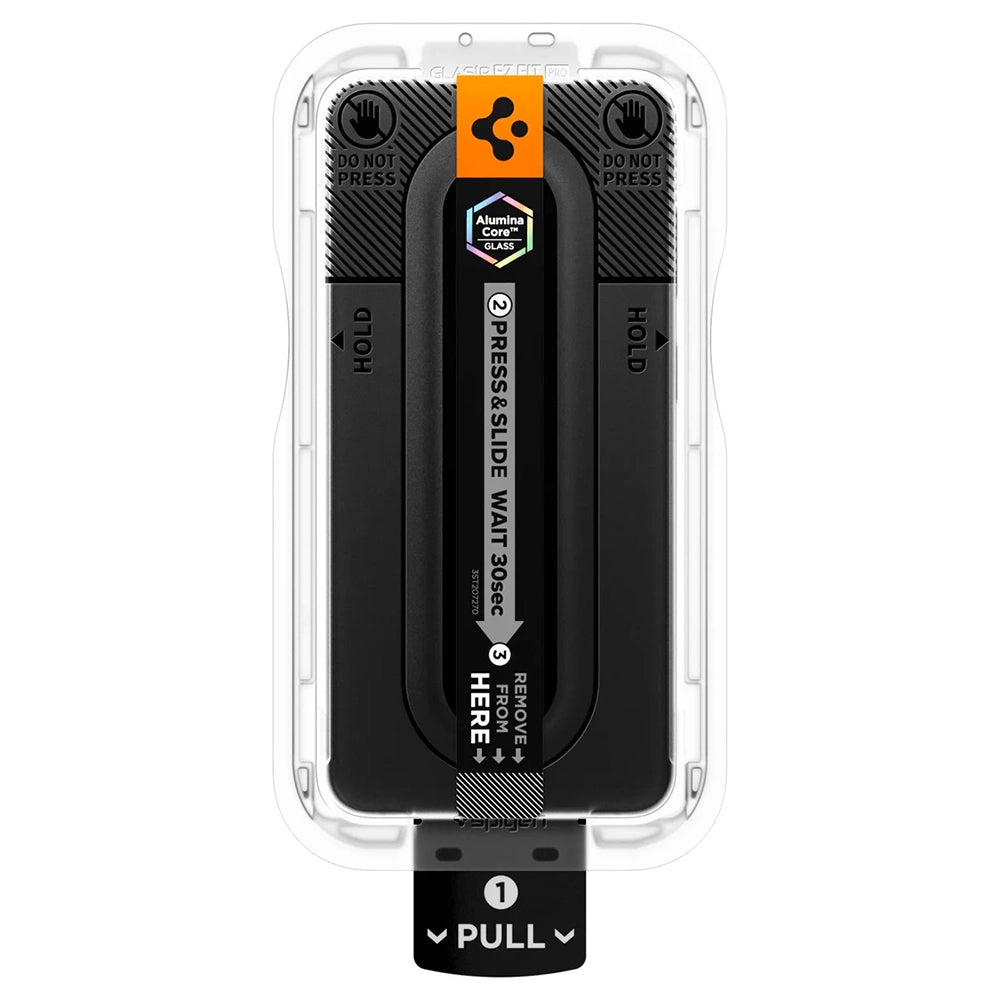 Προστατευτική μεμβράνη οθόνης Spigen GlastR EZ FIT Pro HD για Samsung Galaxy S26 FE S741, Ασφαλισμένο γυαλί, Πλήρης κόλλα, Σετ 2 τεμαχίων AGL11811