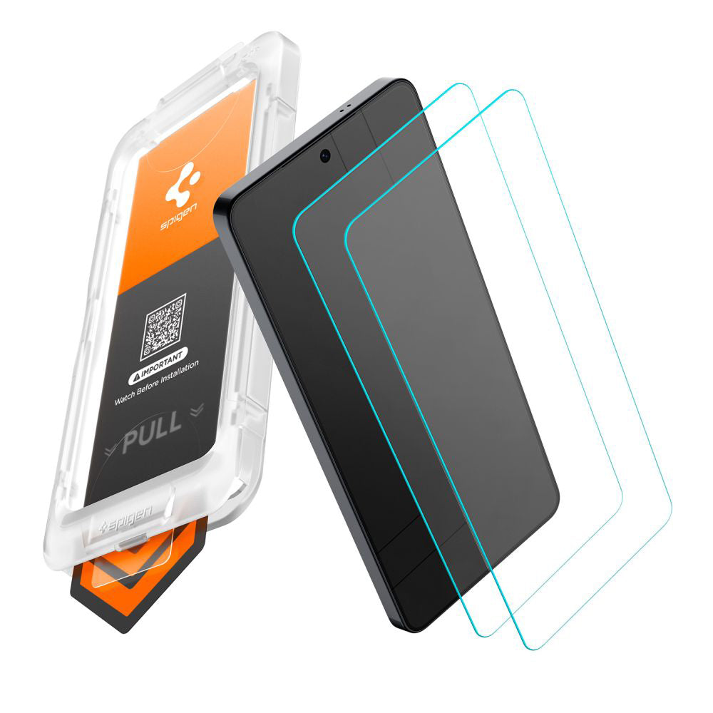 Προστατευτική Μεμβράνη Οθόνης Spigen GlastR EZ FIT Pro HD για Samsung Galaxy S26 S942, Ενισχυμένο Γυαλί, Πλήρης Κόλληση, Σετ 2 τεμαχίων AGL11095
