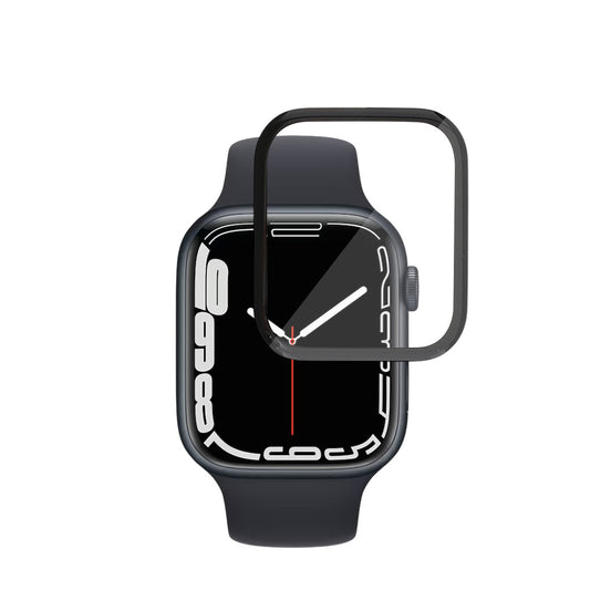 Προστατευτική Μεμβράνη Οθόνης Techsuit Nano Flex για Apple Watch Series 9 / 8 / 7 41mm, Πλαστική, Σετ 2 τεμαχίων, Μαύρη