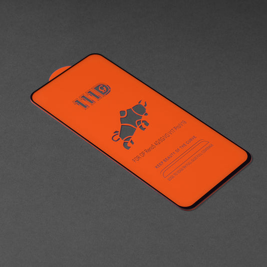 Techsuit Screen Protector Film for Oppo Reno6 5G, Tempered Glass, Full Glue, 111D, Black