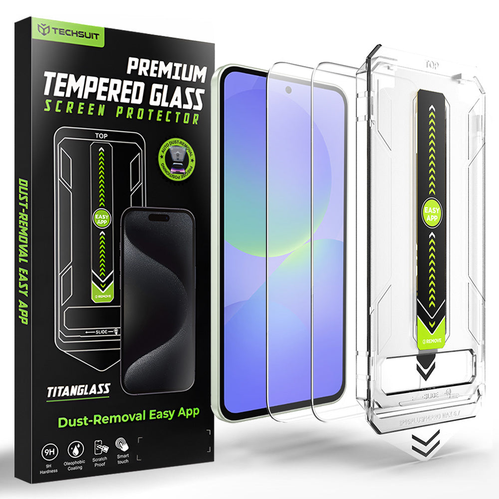 Προστατευτική μεμβράνη Techsuit TitanGlass CrystalHD για Samsung Galaxy A37 5G / A36 A366, Ασφαλισμένο Γυαλί, Σετ 2 τεμαχίων