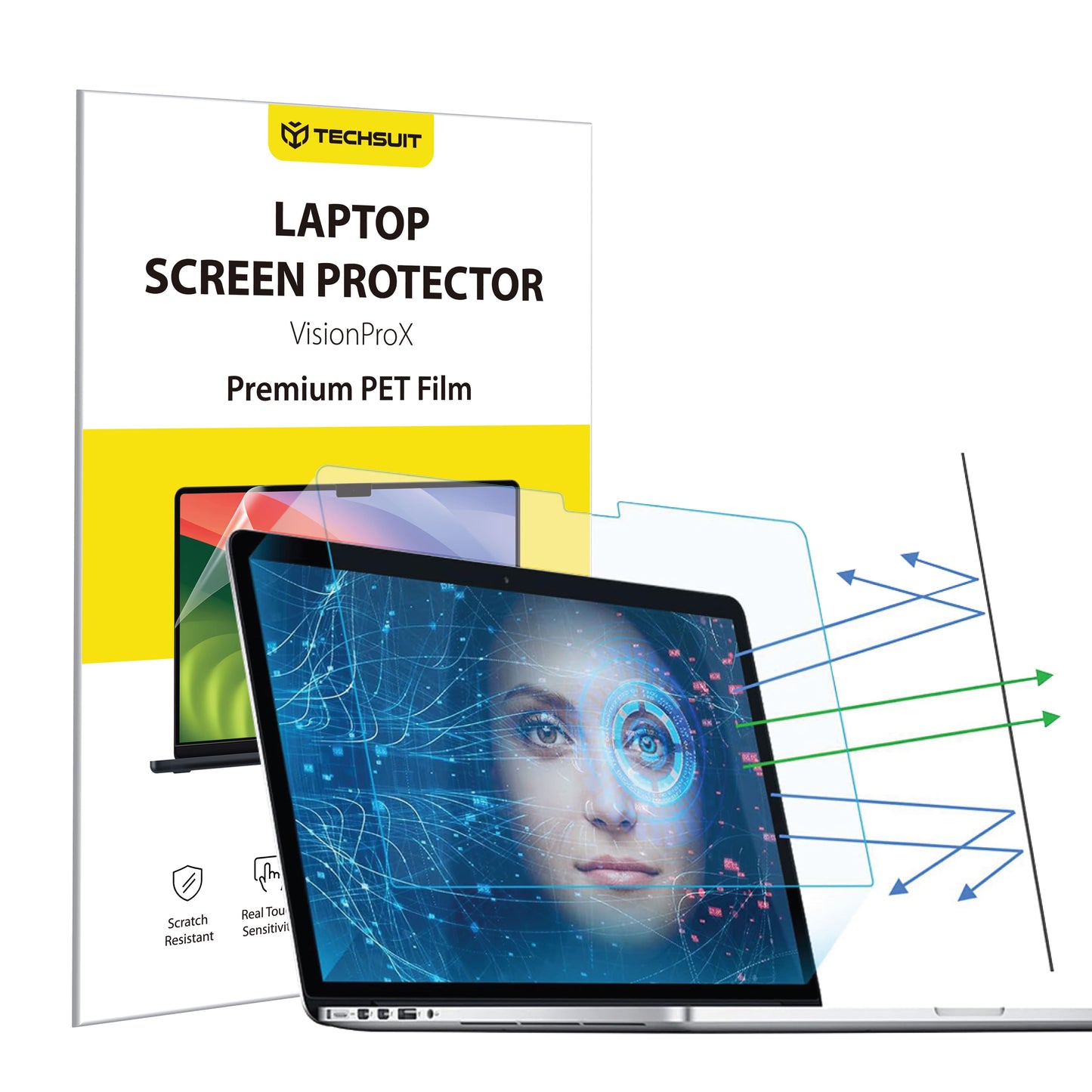 Προστατευτική Μεμβράνη Οθόνης Anti Blue Light Techsuit VisionProX για Apple MacBook Pro 14inch (2023), Πλαστική