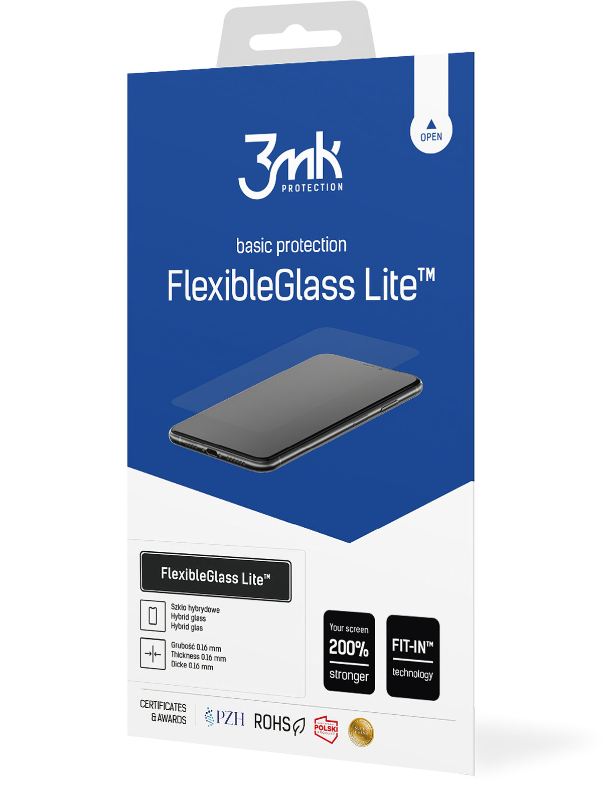 Προστατευτική Μεμβράνη Οθόνης 3MK FlexibleGlass Lite για Apple iPhone 17e / 16e / 14 / 13 Pro, Εύκαμπτο Γυαλί, Πλήρης Κόλληση