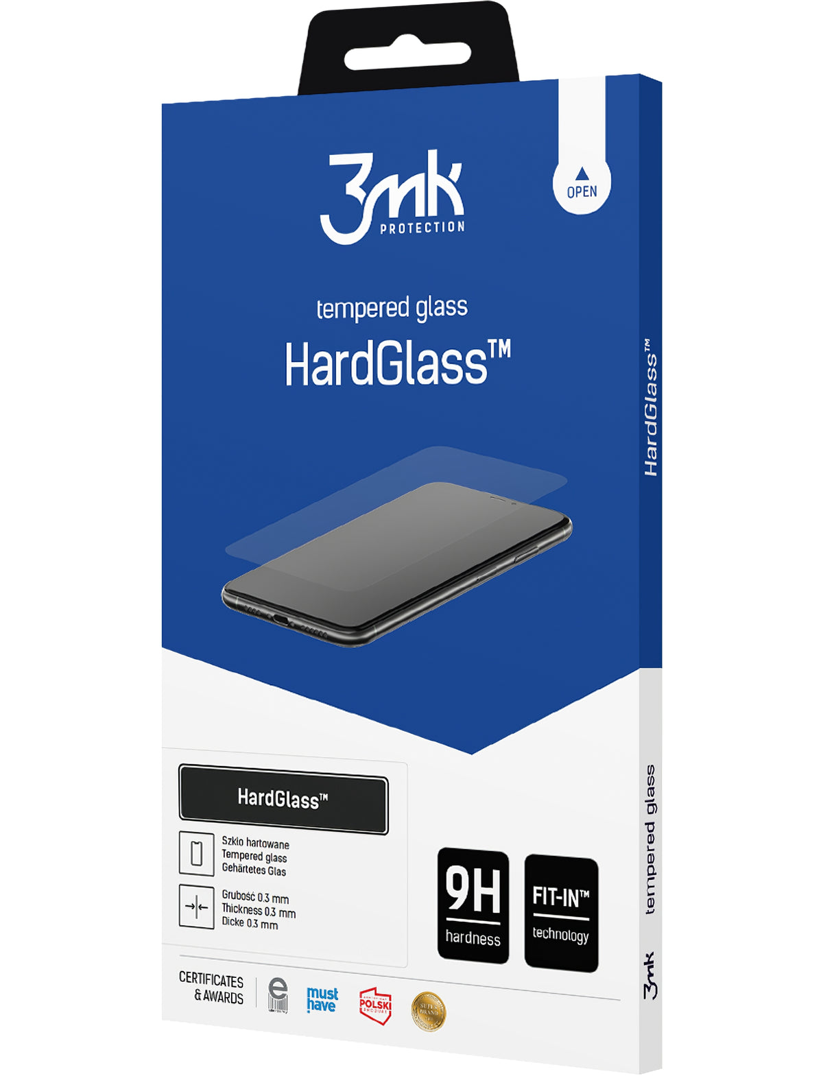 Προστατευτική Μεμβράνη Οθόνης 3MK HardGlass για Apple iPhone 17e / 16e / 14 / 13 Pro, Ενισχυμένο Γυαλί, Full Glue