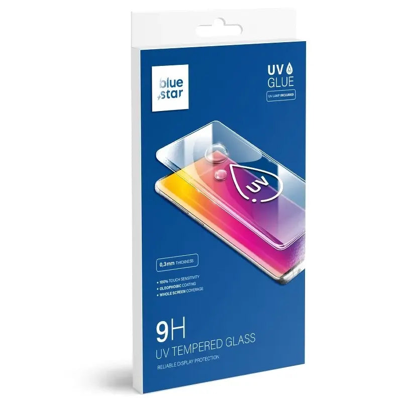 Προστατευτική Μεμβράνη Οθόνης Blue Star για Samsung Galaxy S10+ G975, Ενισχυμένο Γυαλί, UV Glue