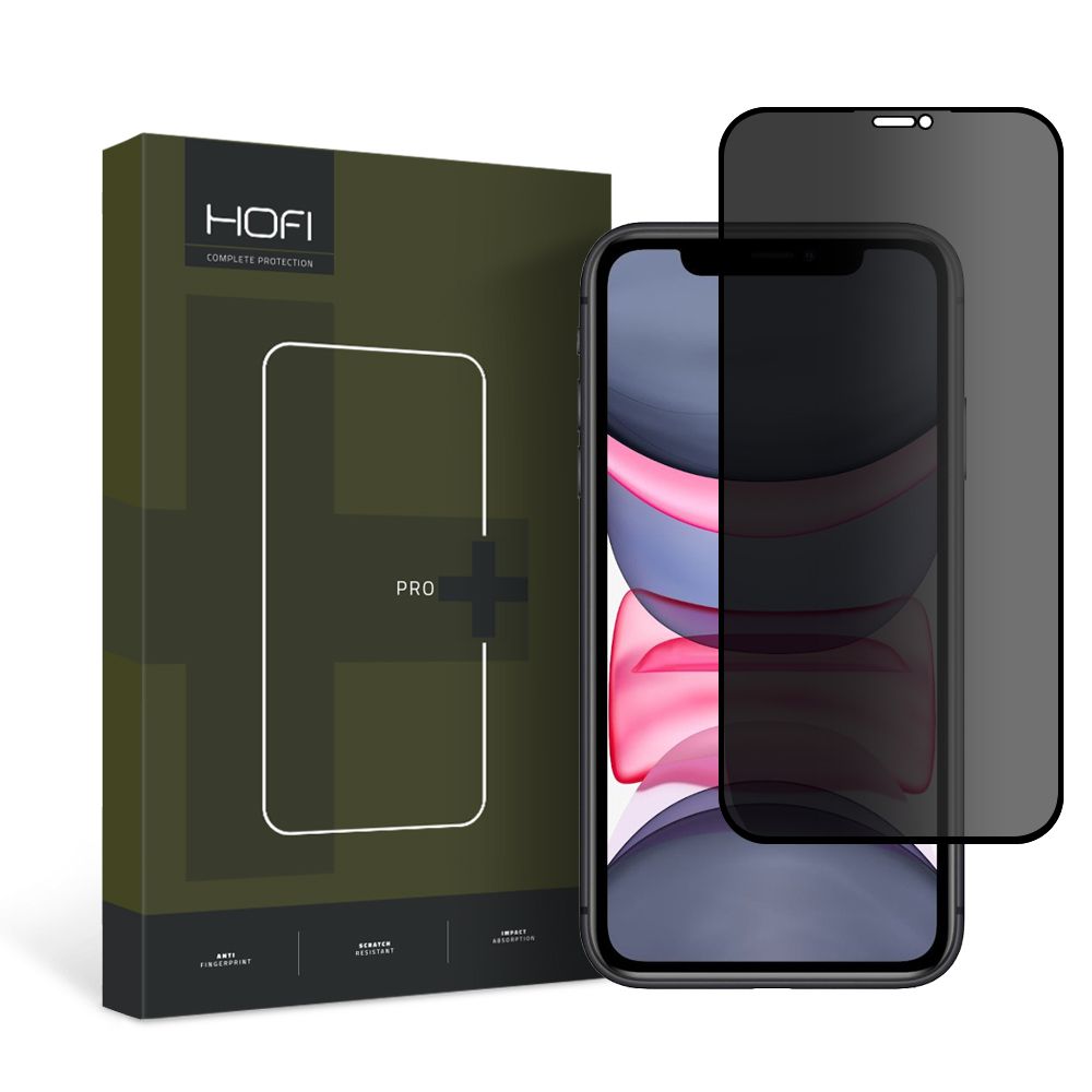Προστατευτική Μεμβράνη Οθόνης Privacy HOFI PRO+ για Apple iPhone 11 / XR, Ενισχυμένο Γυαλί, Full Glue