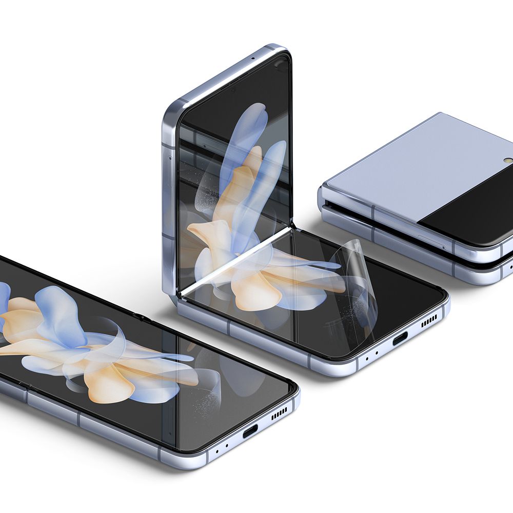 Προστατευτική Μεμβράνη Εσωτερικής Οθόνης Ringke Dual Easy για Samsung Galaxy Z Flip4 F721, Πλαστική, Σετ 2 τεμαχίων