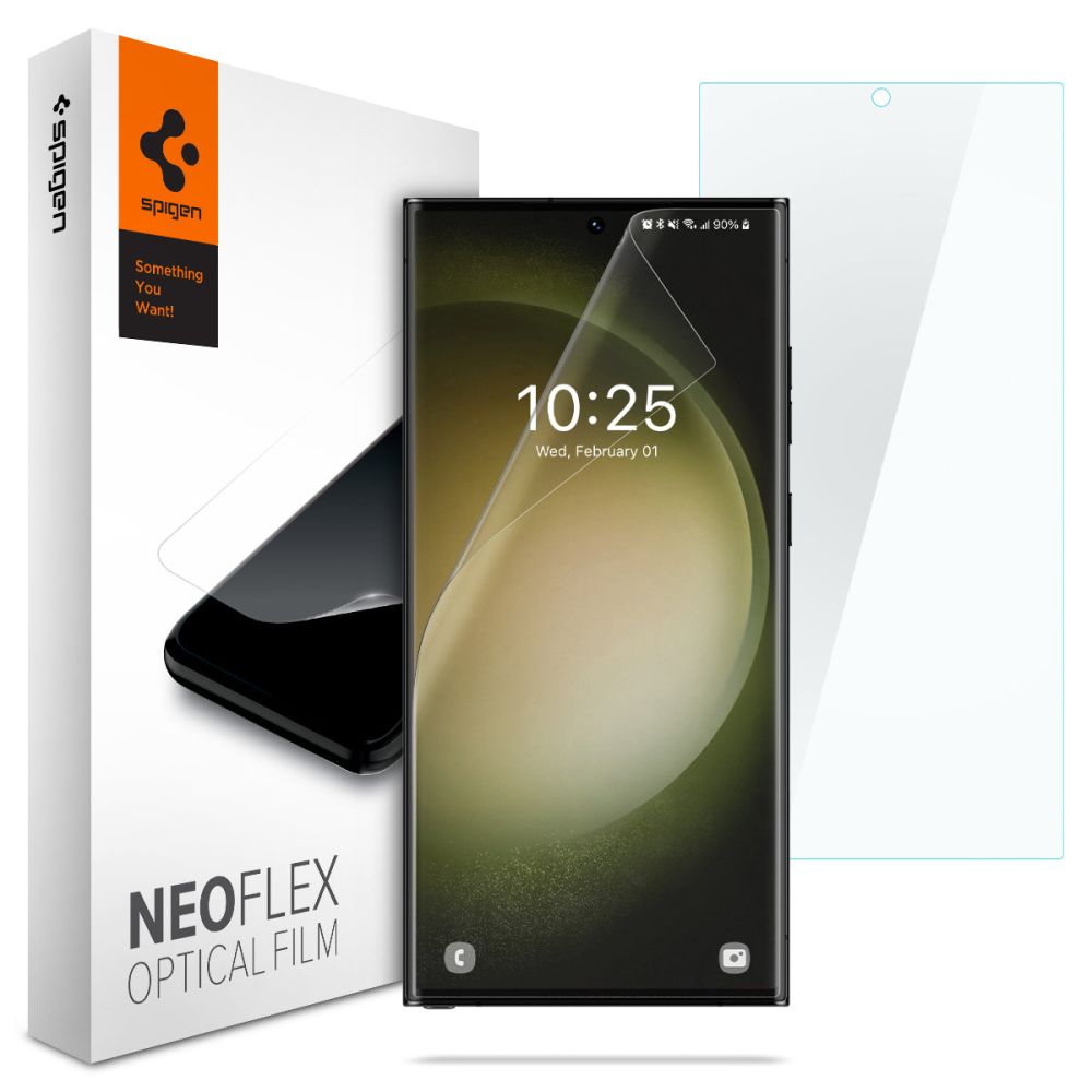 Προστατευτική Μεμβράνη Οθόνης Spigen Neo Flex για Samsung Galaxy S23 Ultra S918, Πλαστική, Σετ 2 τεμαχίων AFL05943
