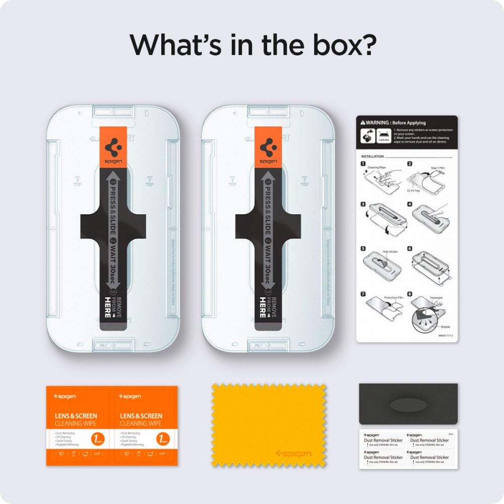 Προστατευτική Μεμβράνη Οθόνης Privacy Spigen GlastR EZ FIT για Apple iPhone 14 Plus / 13 Pro Max, Ενισχυμένο Γυαλί, Πλήρης Κόλληση, Σετ 2 τεμαχίων AGL03378