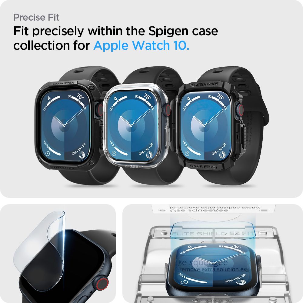 Spigen Elite Shield EZ FIT για Apple Watch 46mm Series, σετ 2 τεμαχίων, πλαστικό AFL08579
