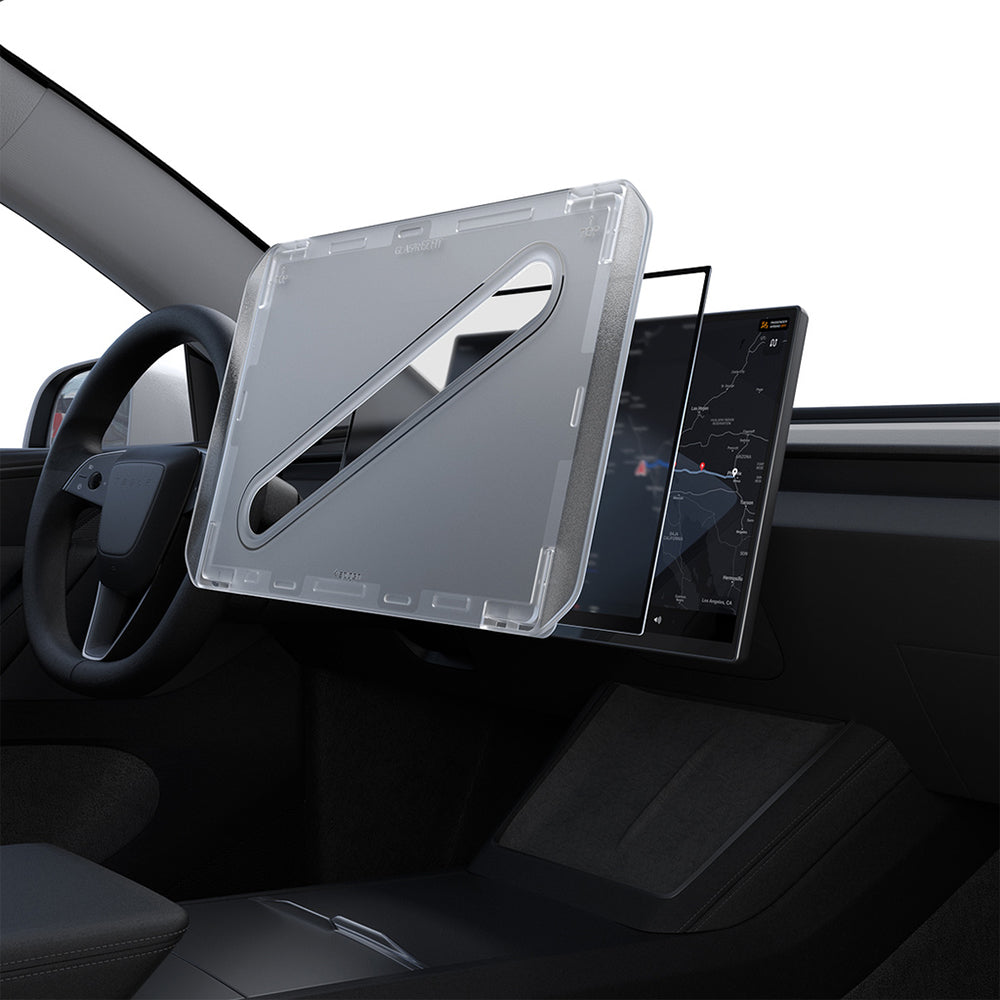 Προστατευτική Μεμβράνη Spigen GlastR EZ FIT Anti-Glare για Πλοήγηση Tesla Y 2026 Premium / Performance, Ασφαλισμένο Γυαλί AGL10819