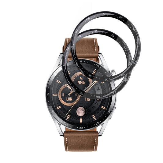 Προστατευτική Μεμβράνη Techsuit Nano Flex για Huawei Watch GT 3 46mm, Σετ 2 τεμαχίων, Πλαστική, Μαύρη