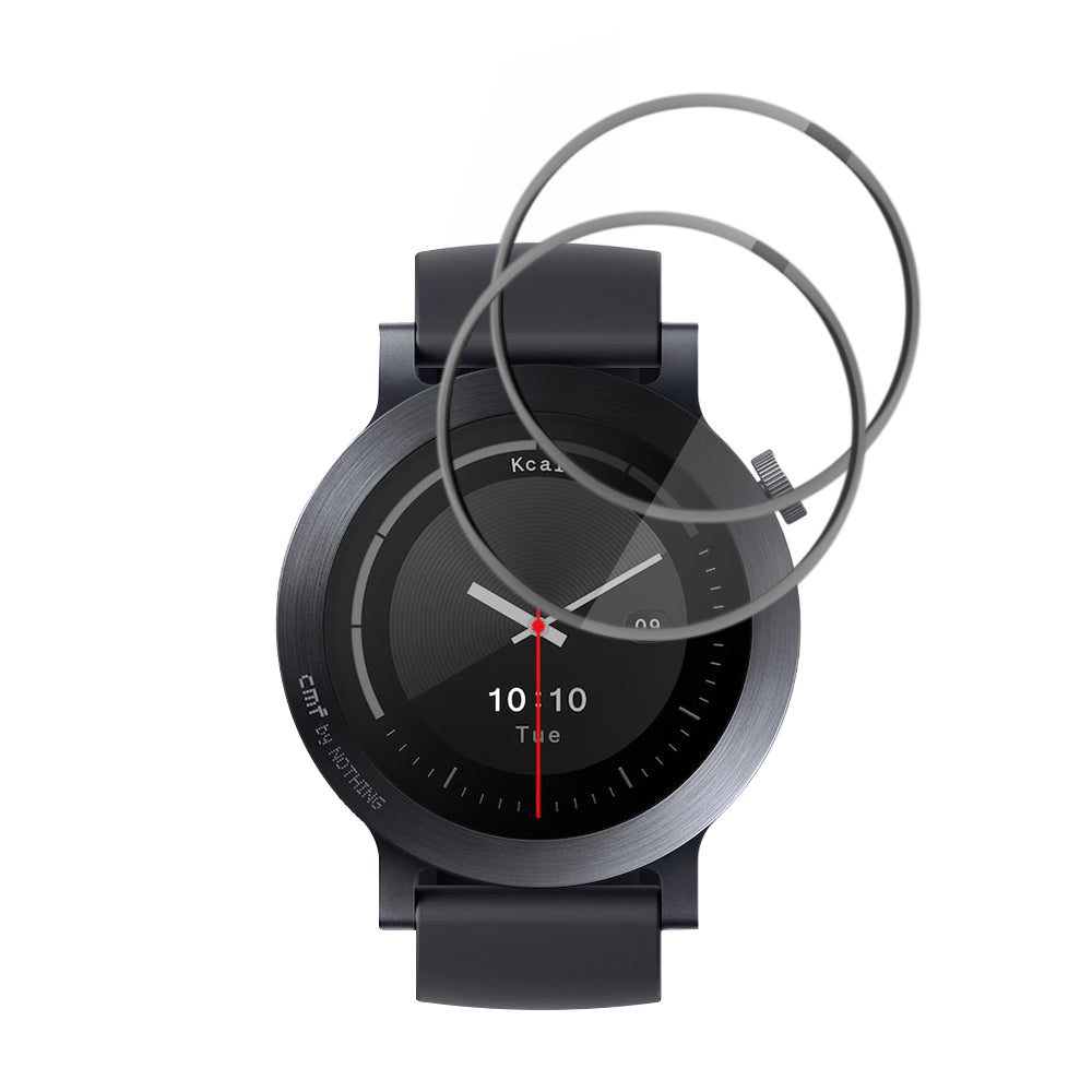 Προστατευτική Μεμβράνη Techsuit Nano Flex για Nothing CMF Watch 3 Pro, Σετ 2 τεμαχίων, Πλαστική, Μαύρη