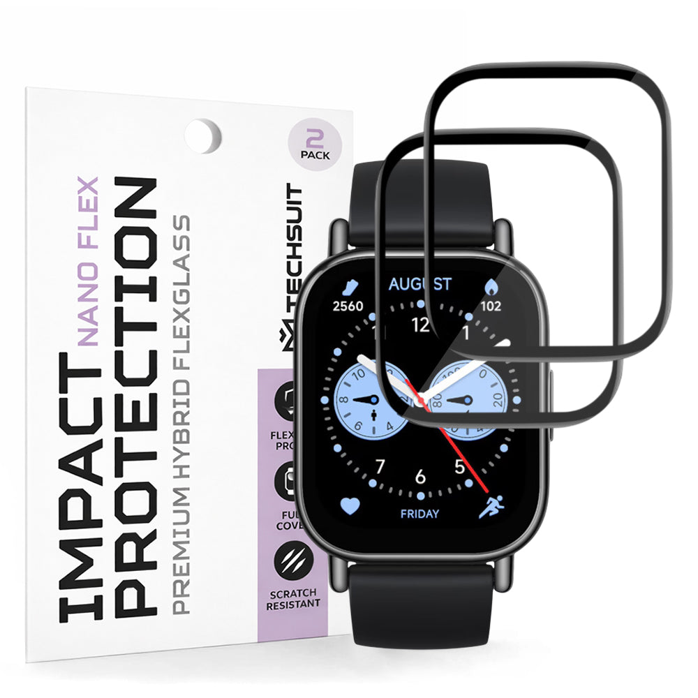 Προστατευτική Μεμβράνη Techsuit Nano Flex για Xiaomi Redmi Watch 5 Lite, Σετ 2 τεμαχίων, Πλαστική, Μαύρη