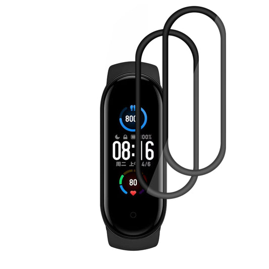 Προστατευτική Μεμβράνη Techsuit Nano Flex για Xiaomi Smart Band 6 / 5, Σετ 2 τεμαχίων, Πλαστική, Μαύρη