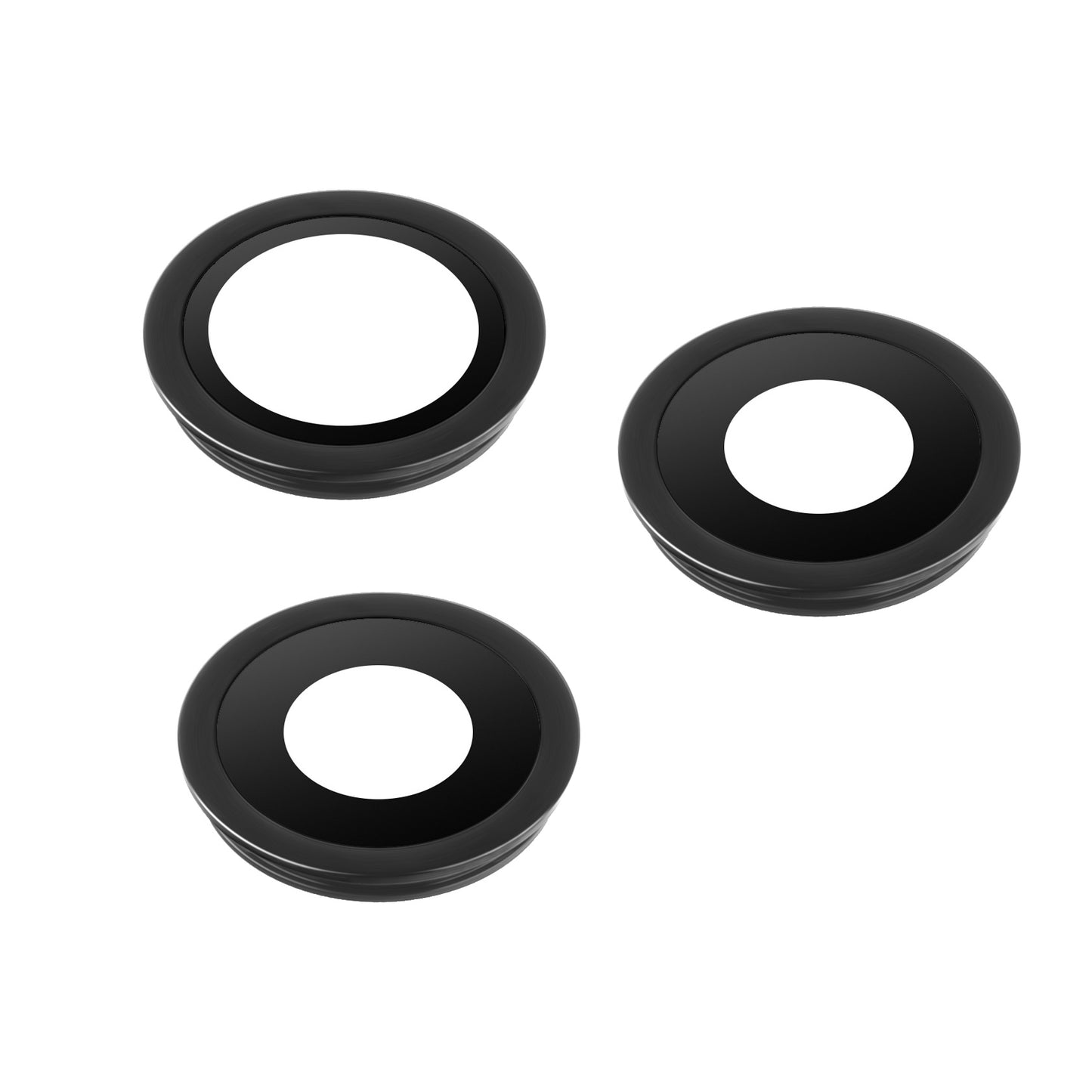 Γυαλί Κάμερας Πίσω Apple iPhone 11 Pro / 11 Pro Max, Wide + UltraWide + Telephoto, με Πλαίσιο (Εσωτερικό), Μαύρο