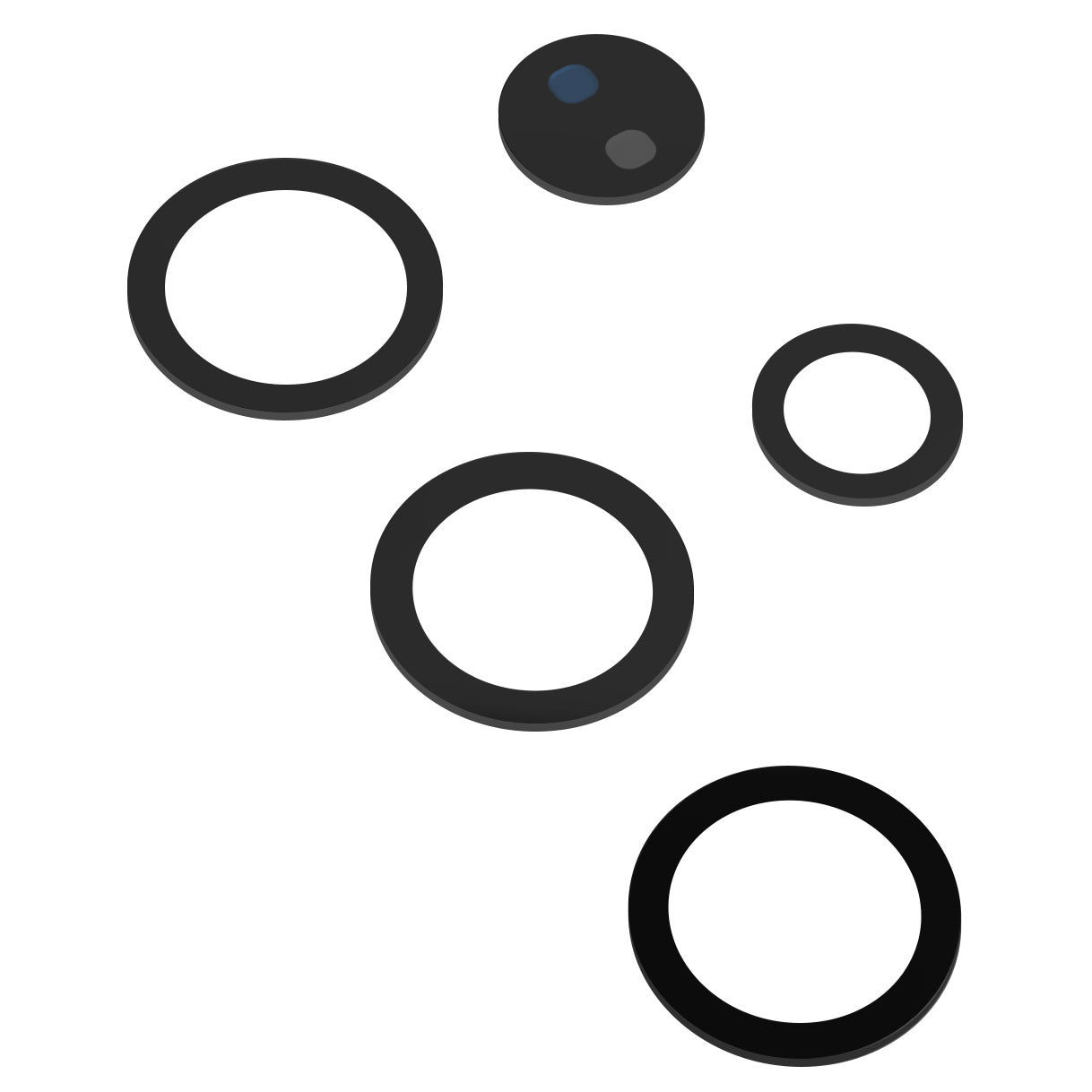 Γυαλί Κάμερας Πίσω Samsung Galaxy S22 Ultra 5G S908, Laser + Telephoto + Telephoto Periscope + UltraWide + Wide, Μαύρο