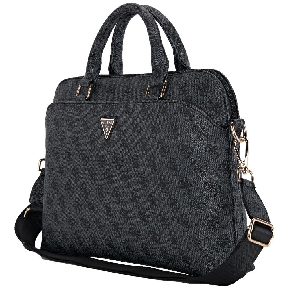 Τσάντα Guess 4G Triangle Logo για Laptop 15inch, Μαύρη