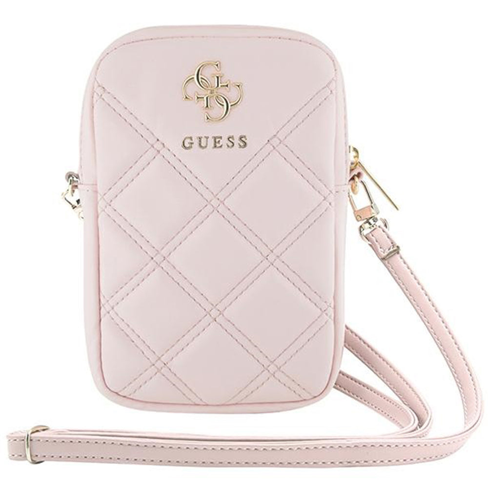 Τσάντα Καθολική για Τηλέφωνο, Guess, Quilted 4G, Ροζ