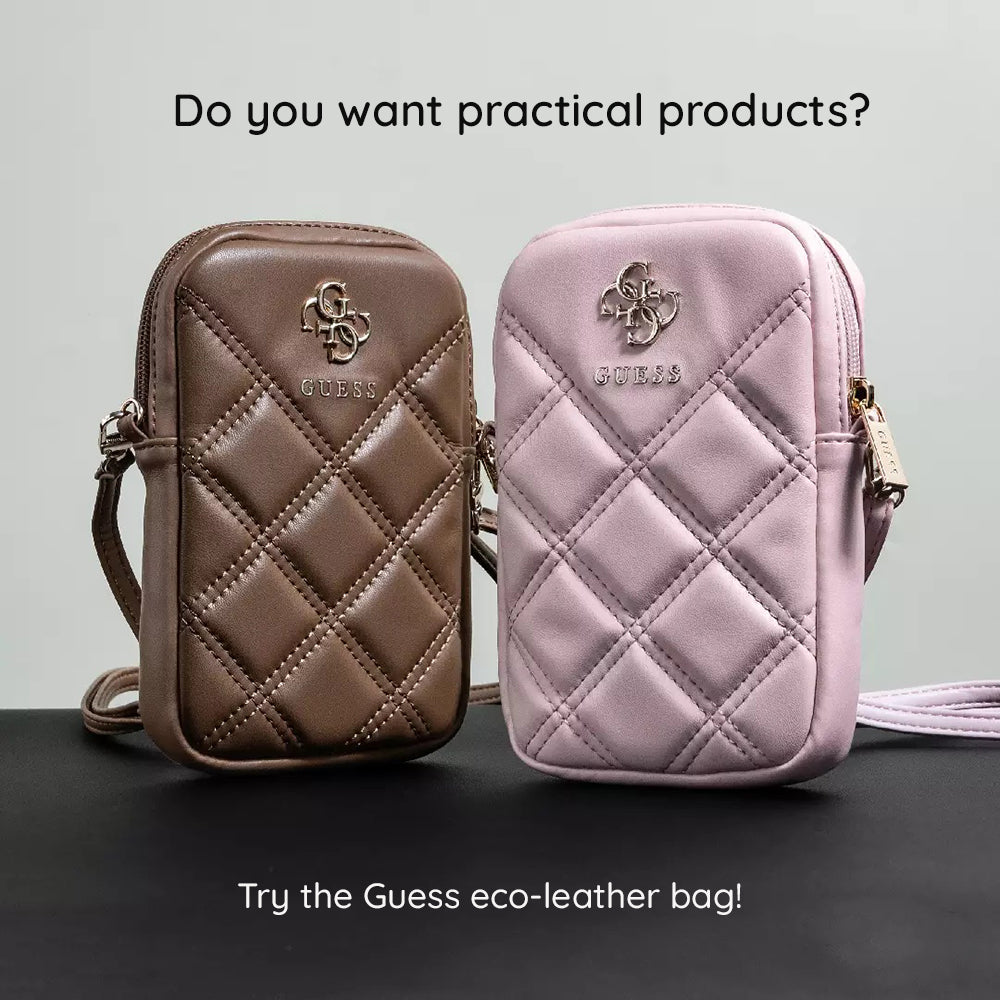 Τσάντα Καθολική για Τηλέφωνο, Guess, Quilted 4G, Ροζ
