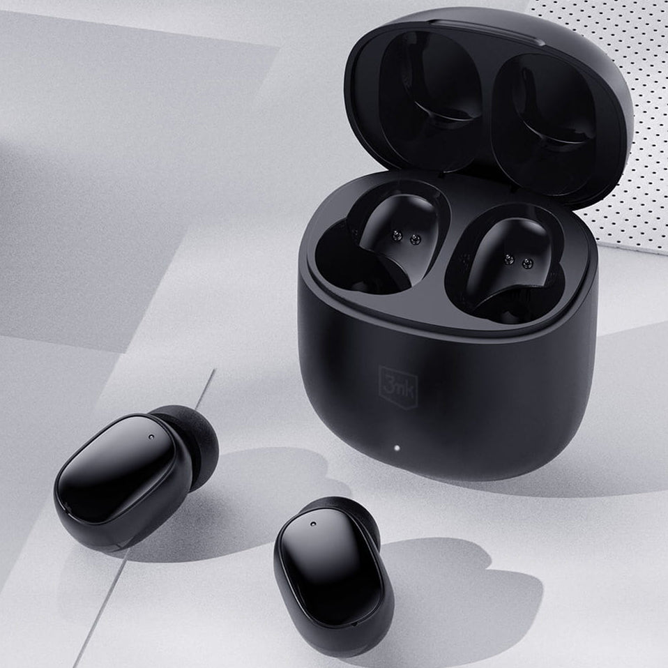 Handsfree Bluetooth 3MK FlowBuds, TWS, Μαύρο