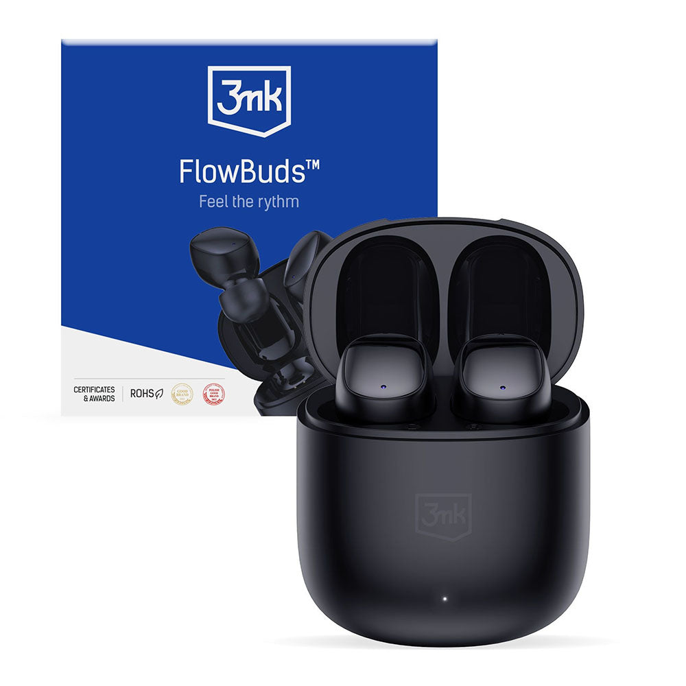 Handsfree Bluetooth 3MK FlowBuds, TWS, Μαύρο