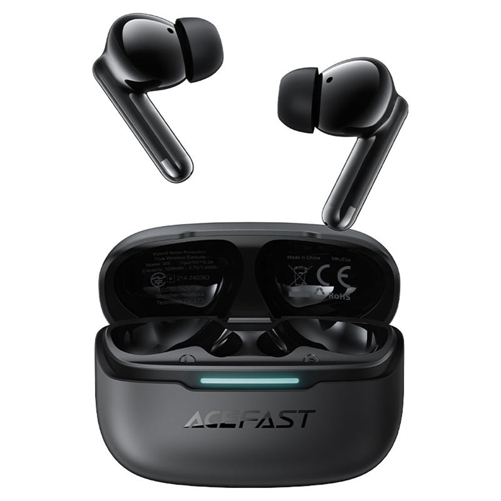Handsfree Bluetooth Acefast W5, TWS, ANC, Μαύρο