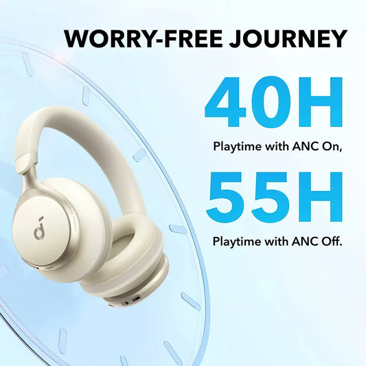 Handsfree Bluetooth Anker SoundCore Space On, MultiPoint, A2DP, ANC, Λευκό A3035G21