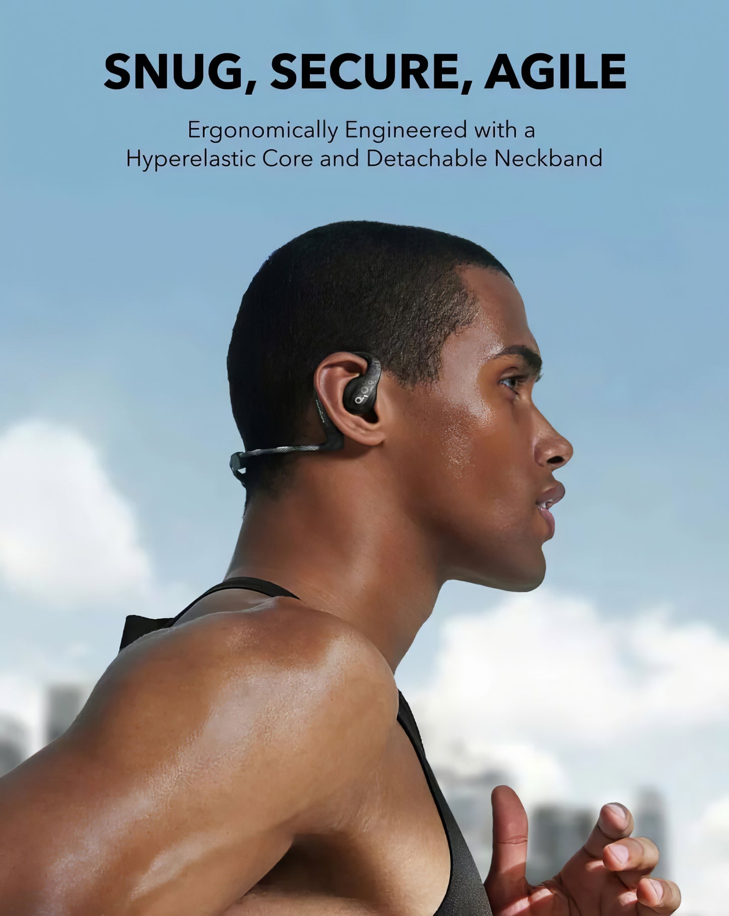 Bluetooth Handsfree Anker Soundcore AeroFit Pro, TWS, μαύρο A3871G11