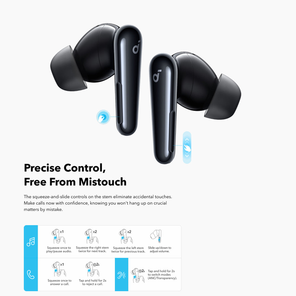 Handsfree Bluetooth Anker SoundCore Liberty 4 Pro NC, TWS, ANC, Μαύρο A3954GF1