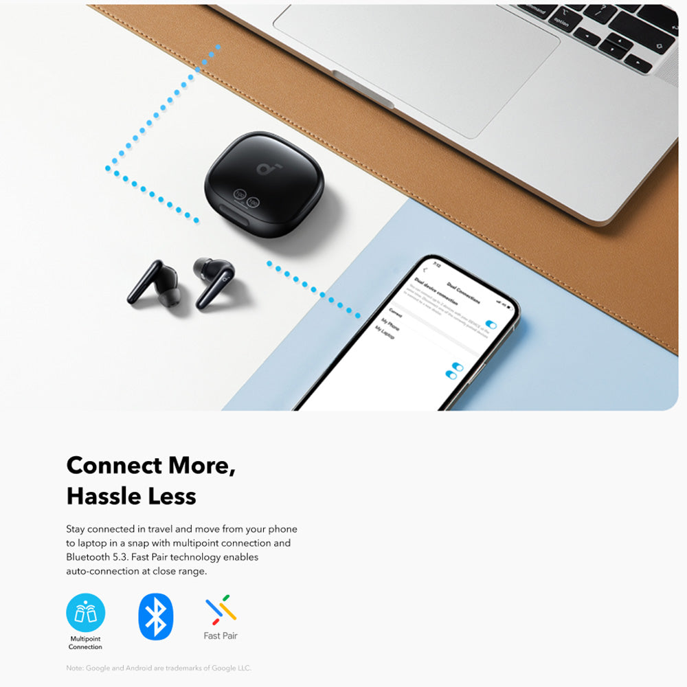 Handsfree Bluetooth Anker SoundCore Liberty 4 Pro NC, TWS, ANC, Μαύρο A3954GF1