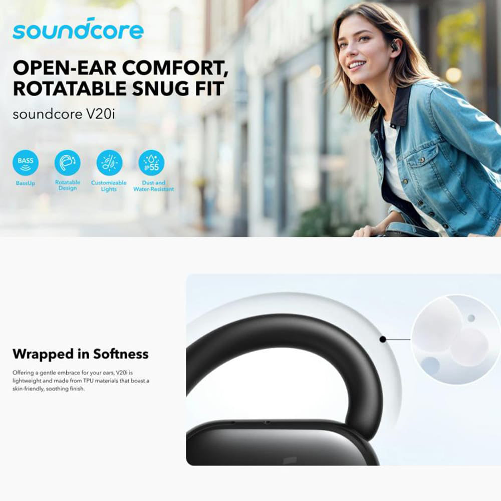 Handsfree Bluetooth Anker SoundCore V20i, TWS, Λευκό A3876G21