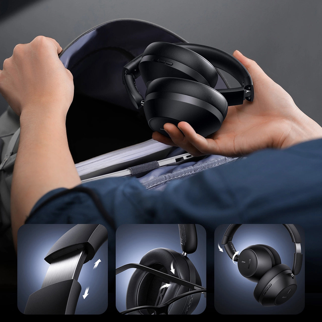 Handsfree Bluetooth Baseus Bass 30 Max, A2DP, Μαύρο A00070700121-00