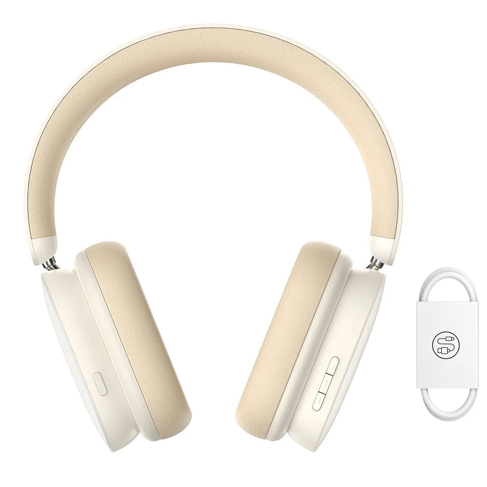 Handsfree Bluetooth Baseus Bowie H1, A2DP, ANC, Κρεμ NGTW230202