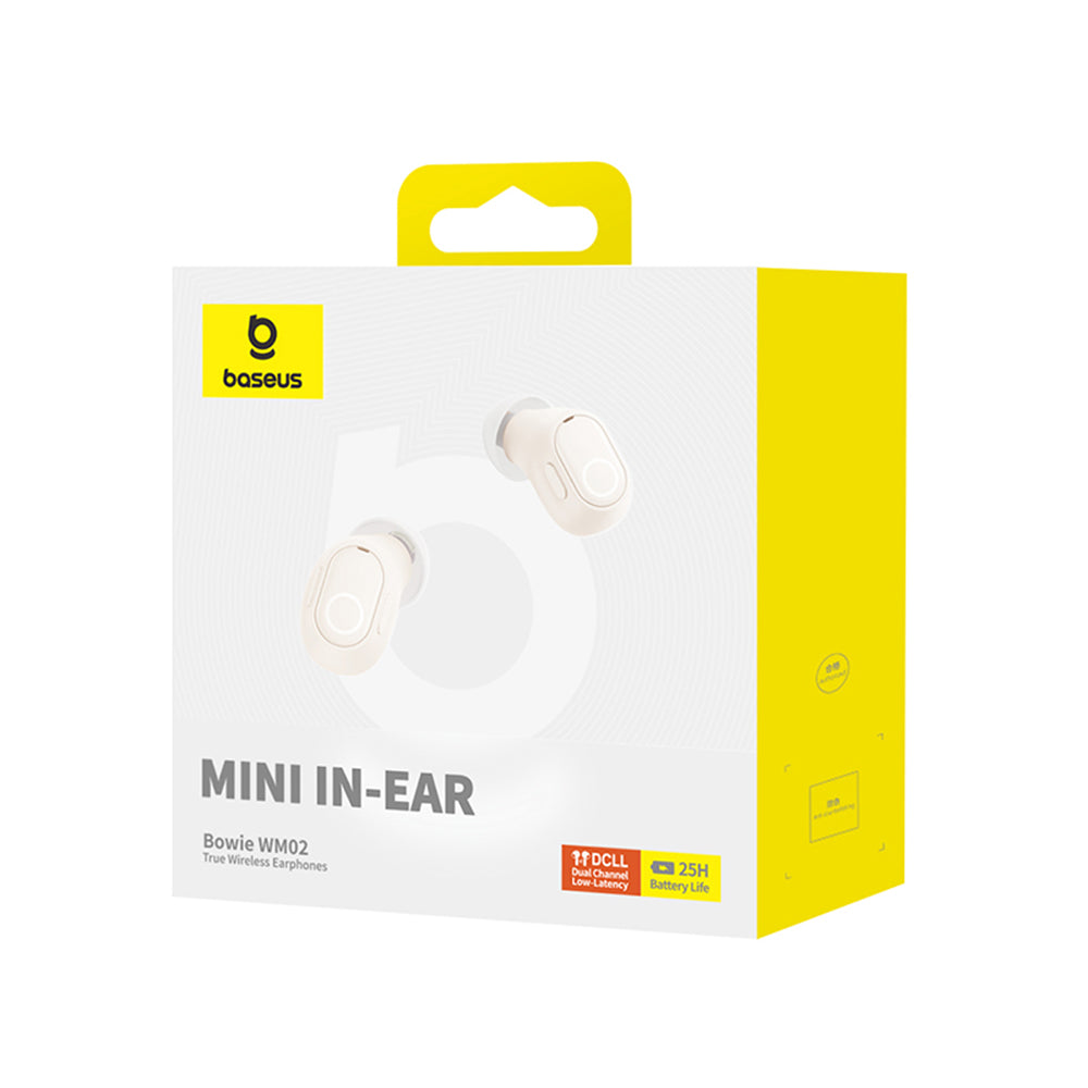 Handsfree Bluetooth Baseus Bowie WM02, TWS, Λευκό NGTW370202
