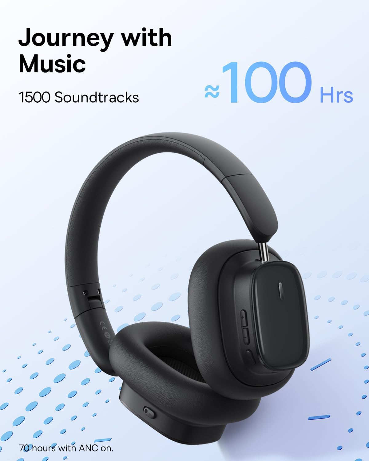 Handsfree Bluetooth Baseus Bowie H1i, A2DP, ANC, Μαύρο A00050402113-00