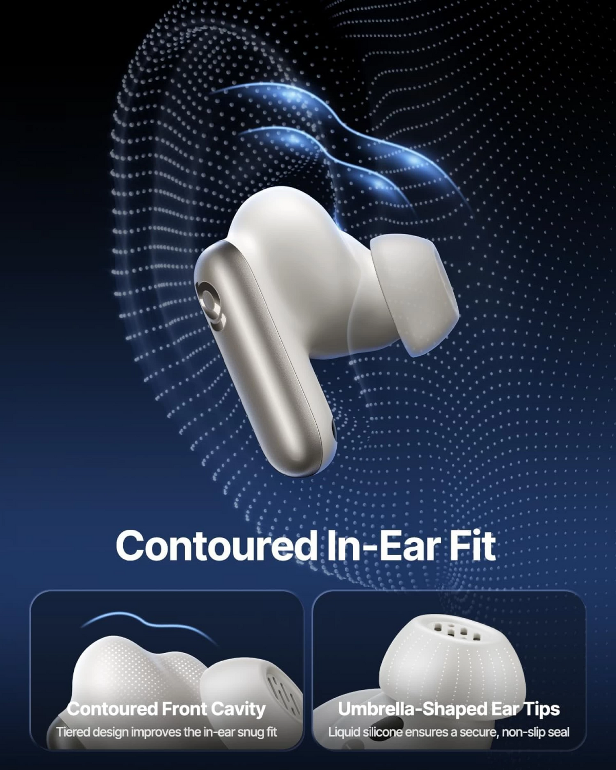 Handsfree Bluetooth Baseus Inspire XP1 Sound by Bose, TWS, ANC, Λευκό A0010903