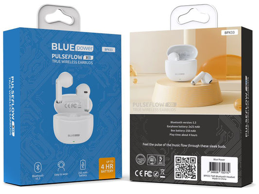 Handsfree Bluetooth Blue Power BPX33, TWS, Λευκό