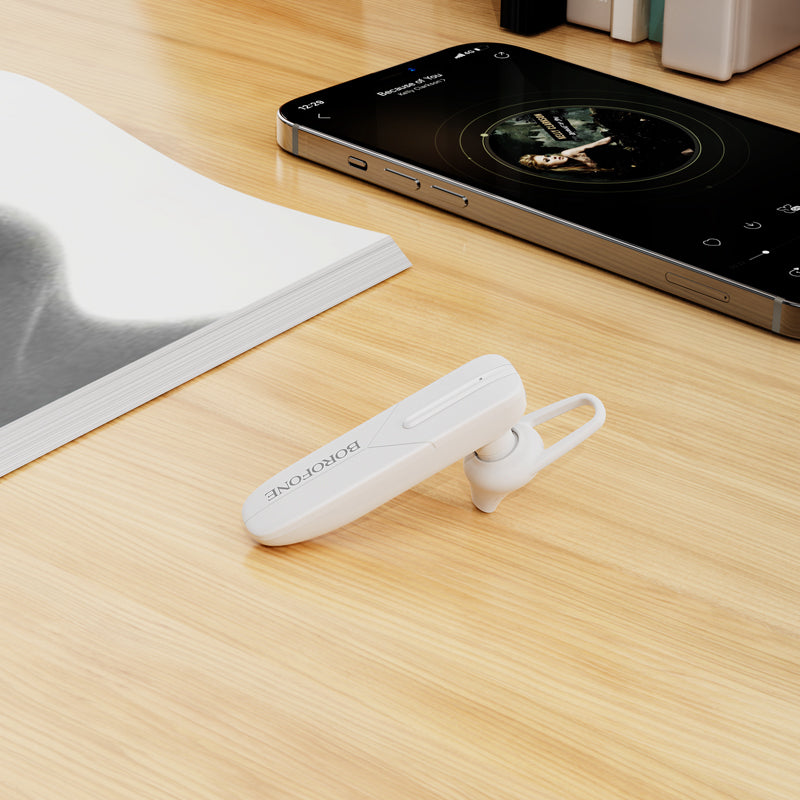 Ακουστικά Bluetooth handsfree BC36 Lucky, A2DP, λευκό