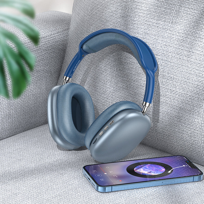 Ακουστικά Bluetooth Borofone BO22 Elegant, A2DP, Μπλε